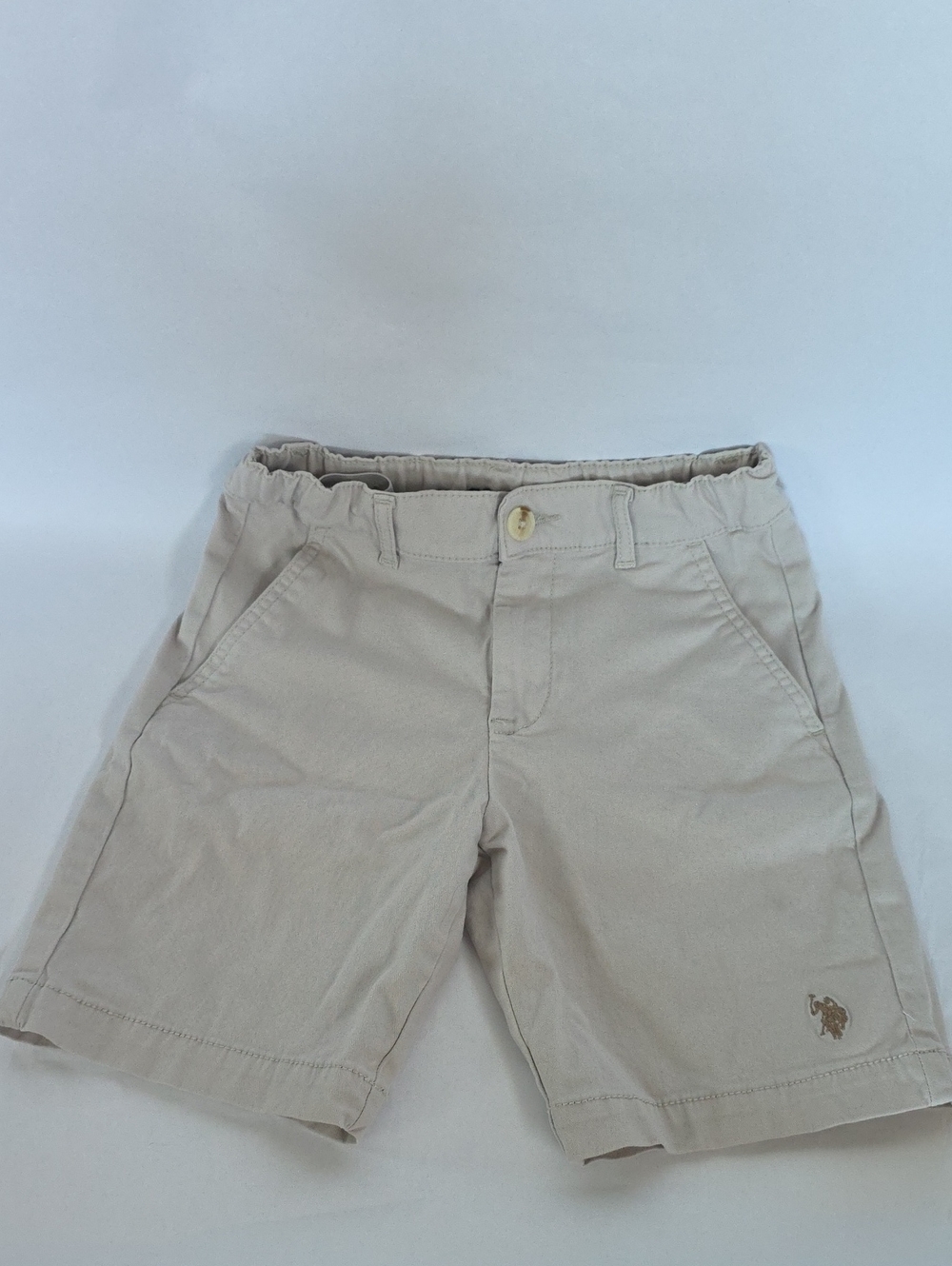 U.S. Polo Assn. Boys Khaki Elastic Waist Shorts